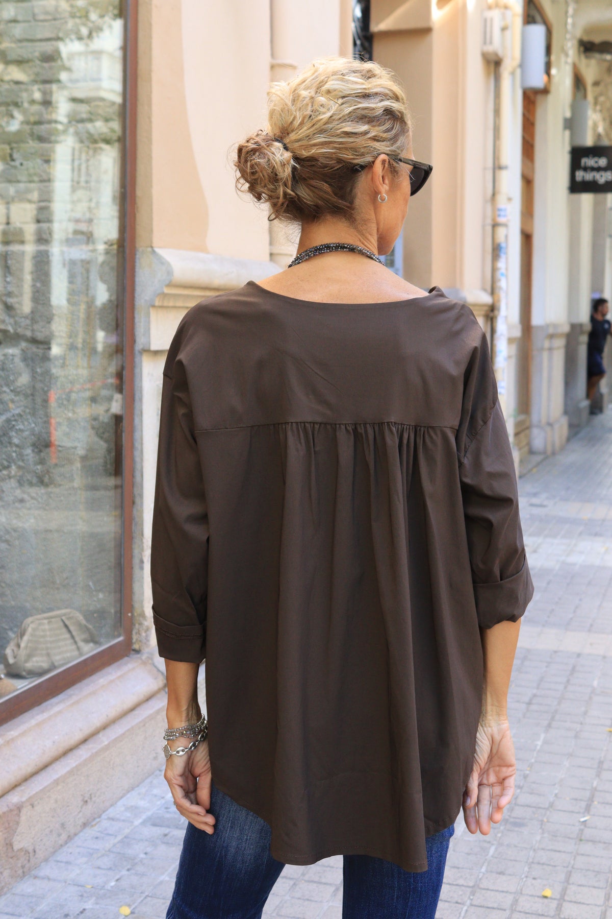 BLUSA NEOPRENO MARRÓN