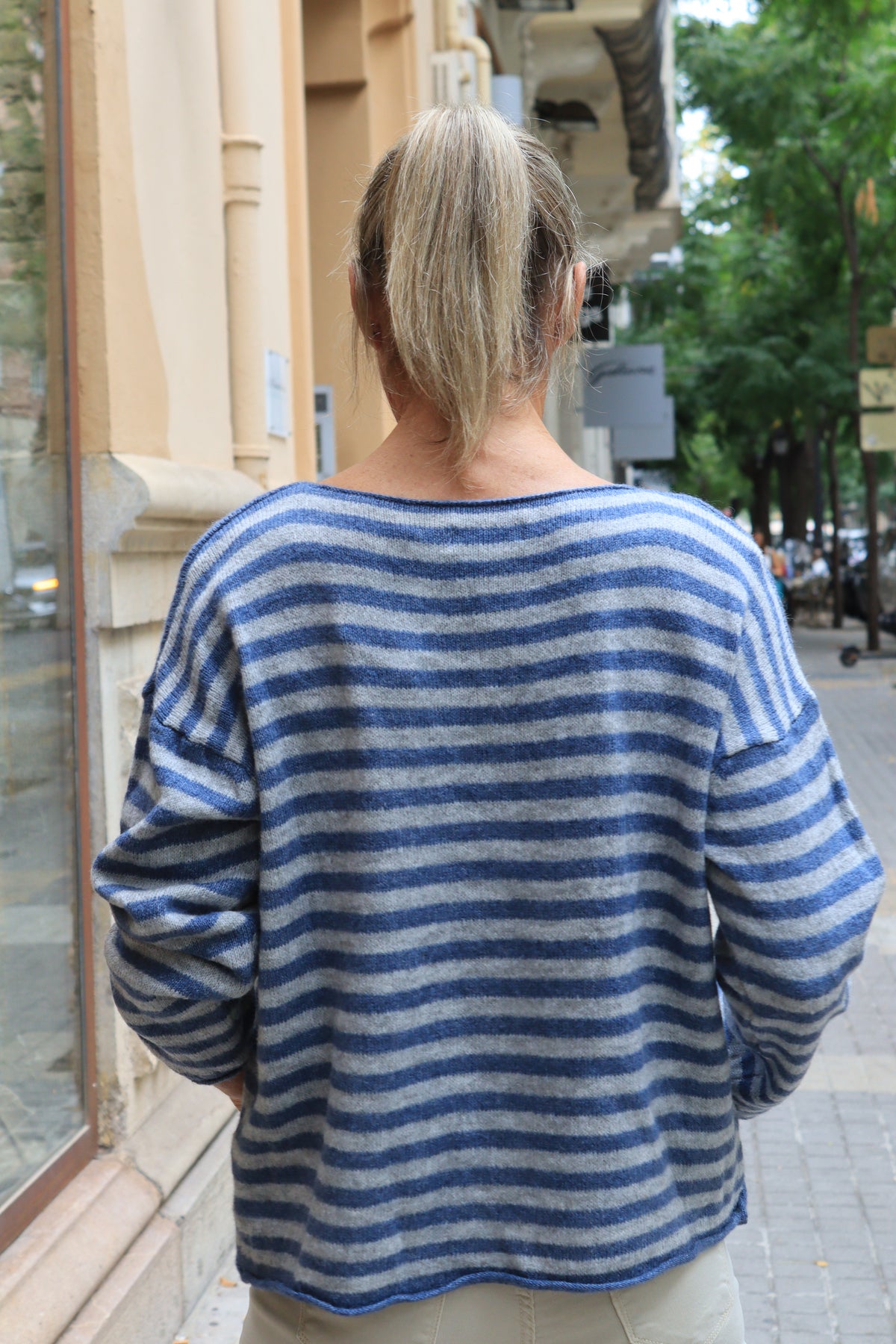 CHAQUETA RAYAS AZUL