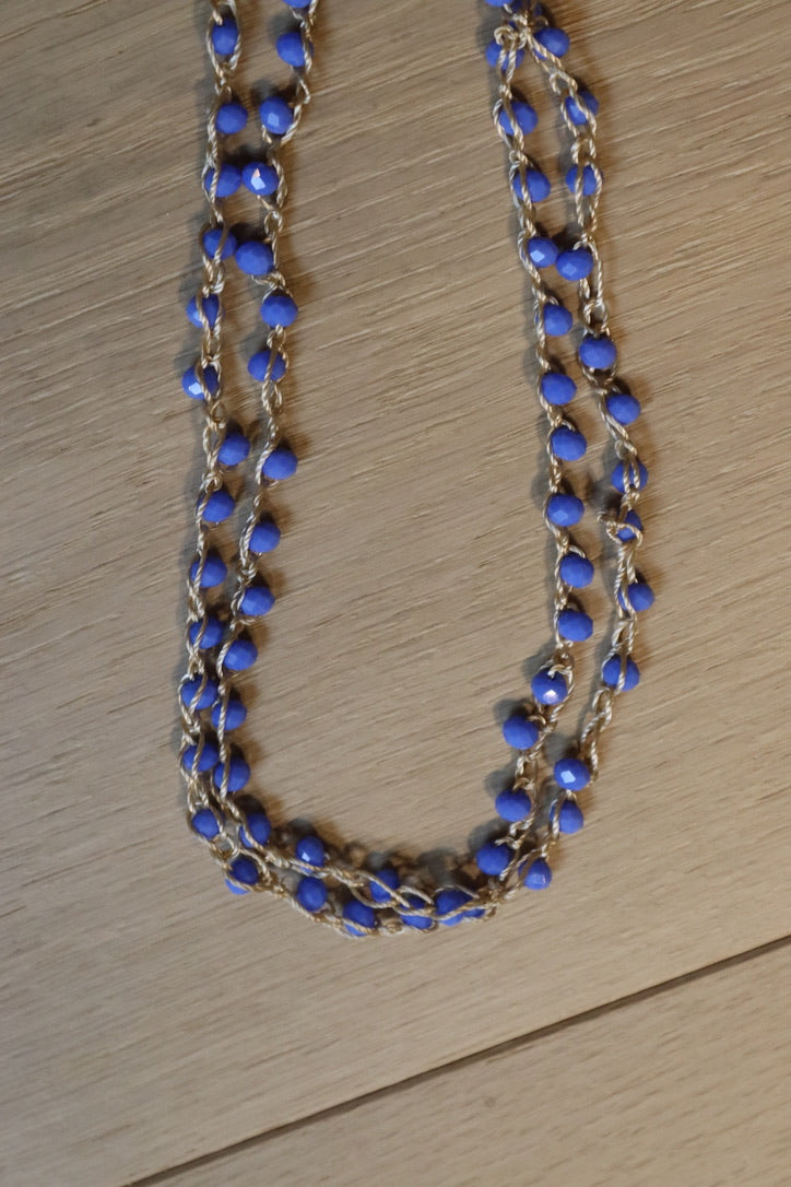 COLLAR TERESA MINI CORTO AZUL