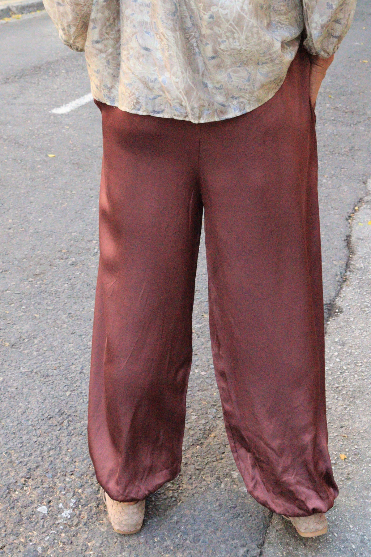 PANTALON BOMBACHO BERENJENA
