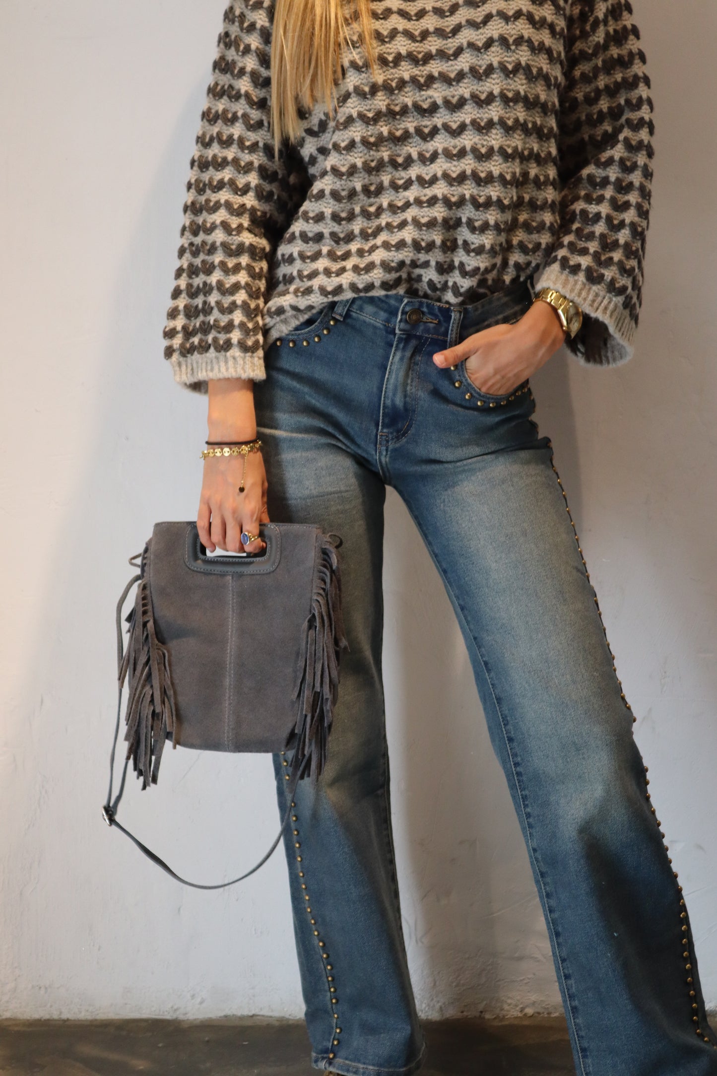 BOLSO FLECOS GRIS