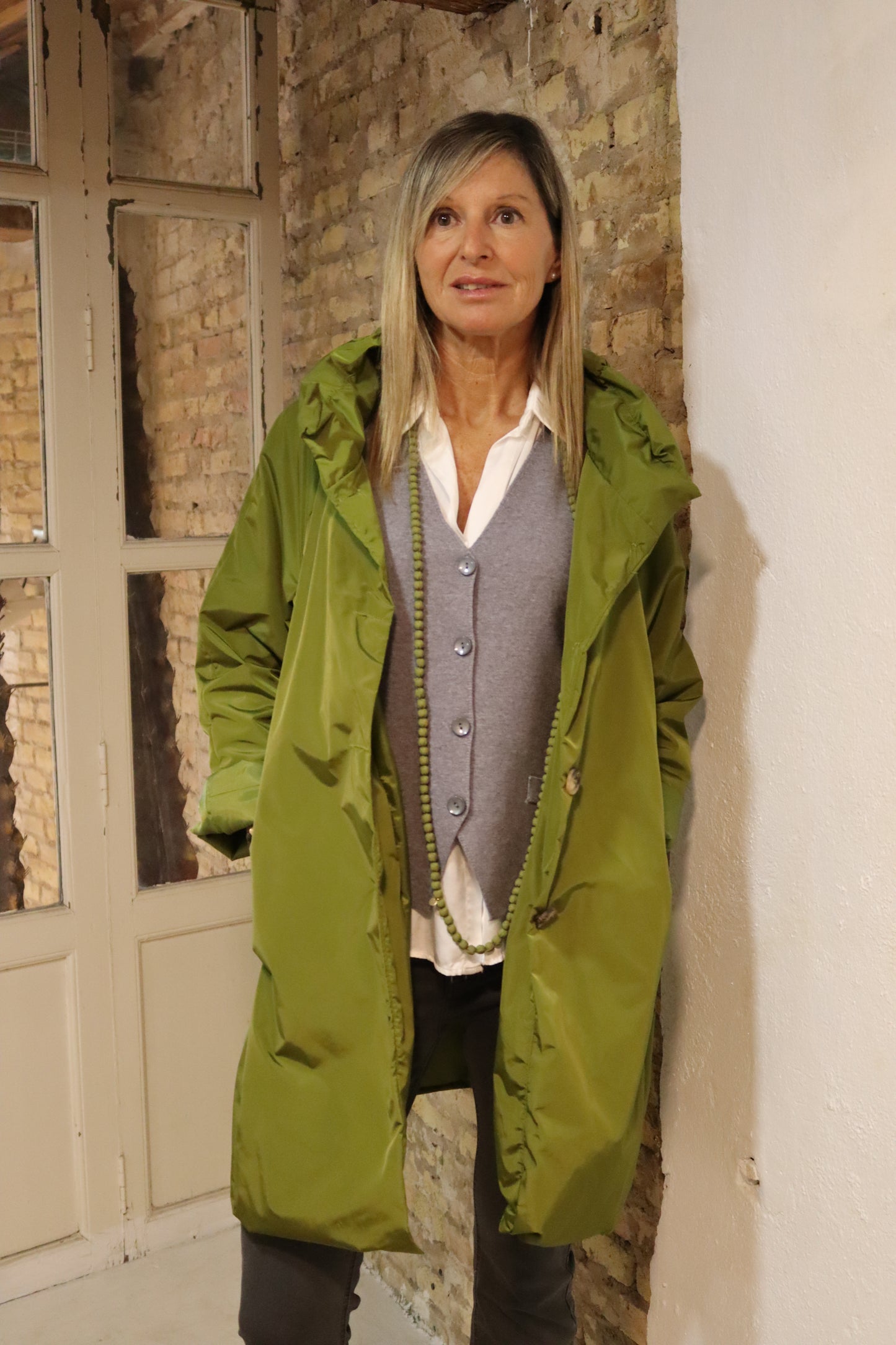 GABARDINA VERDE OLIVA