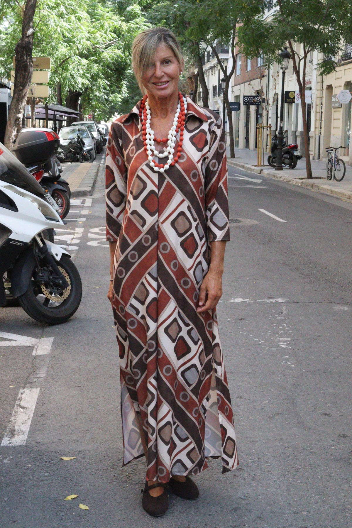 VESTIDO CAROLA TEJA