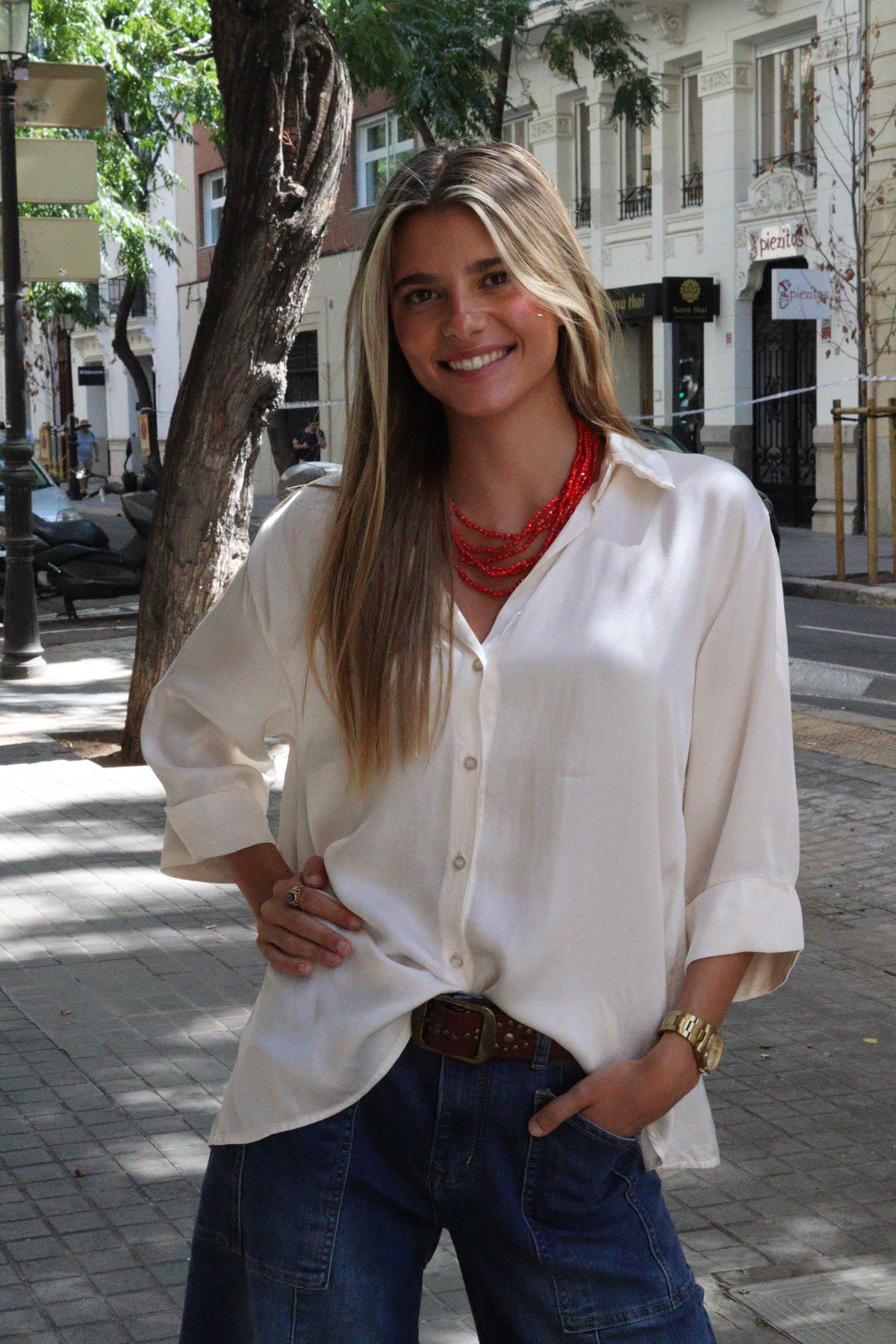 CAMISA MONACO BLANCO ROTO