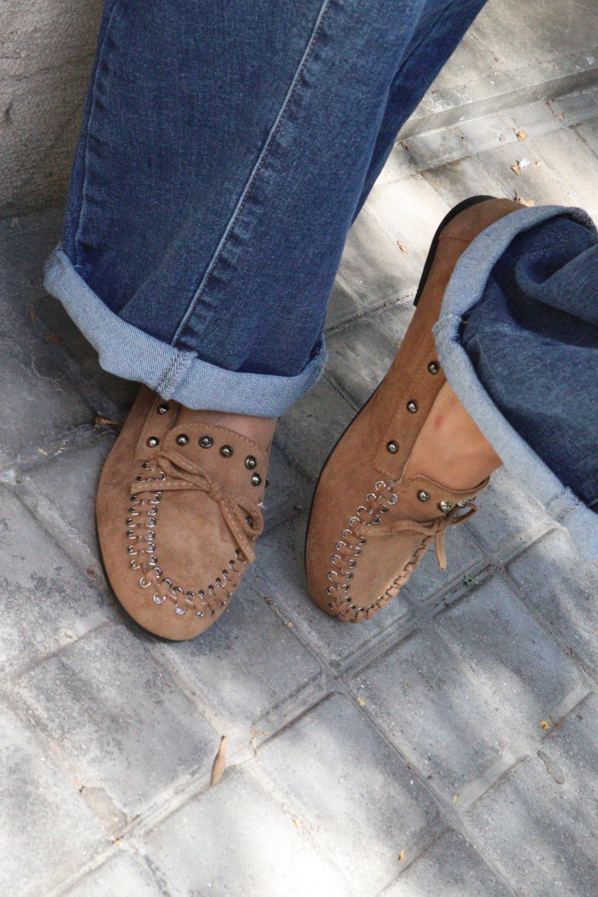 MOCASIN TACHAS CAMEL
