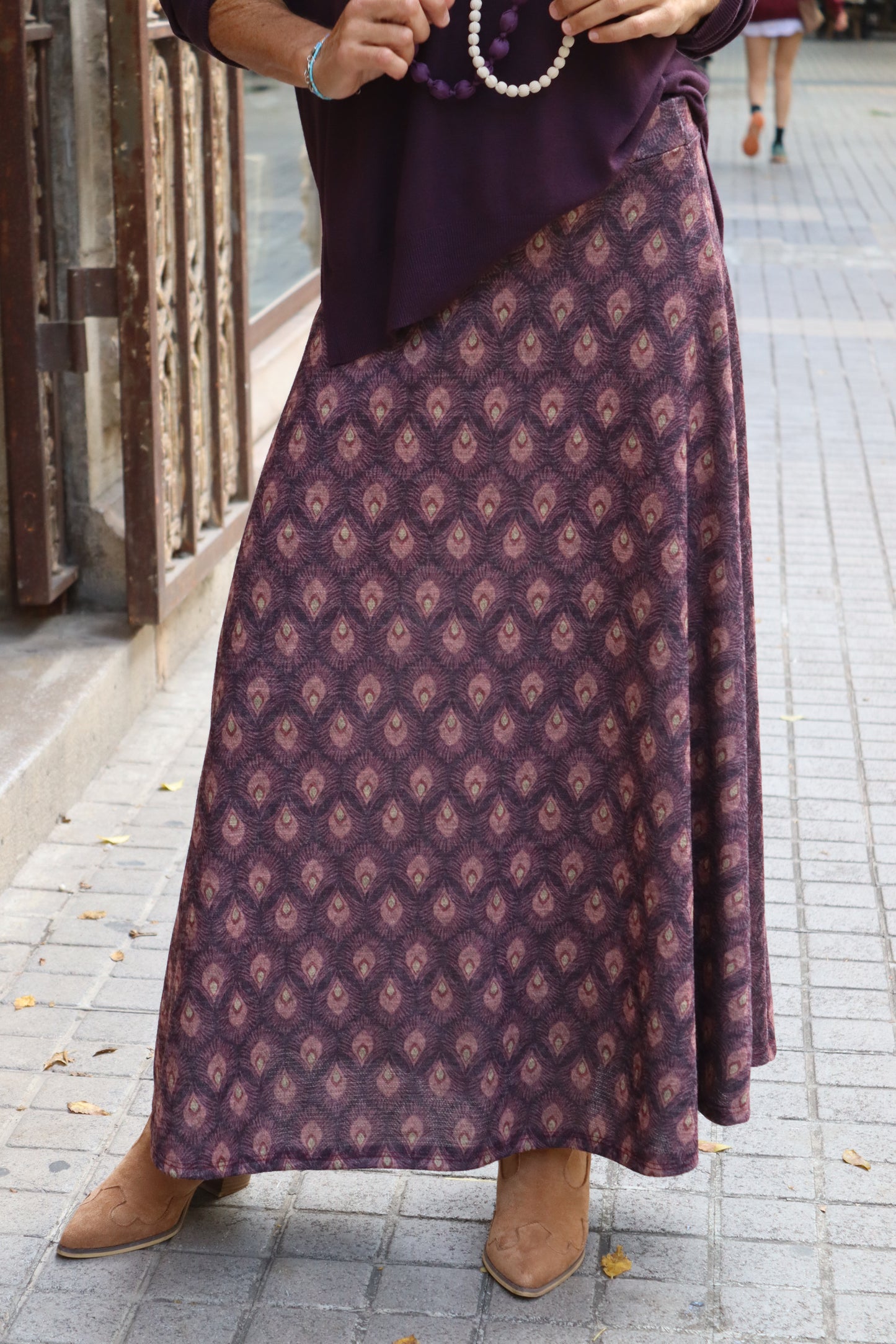 FALDA VIENA BERENJENA