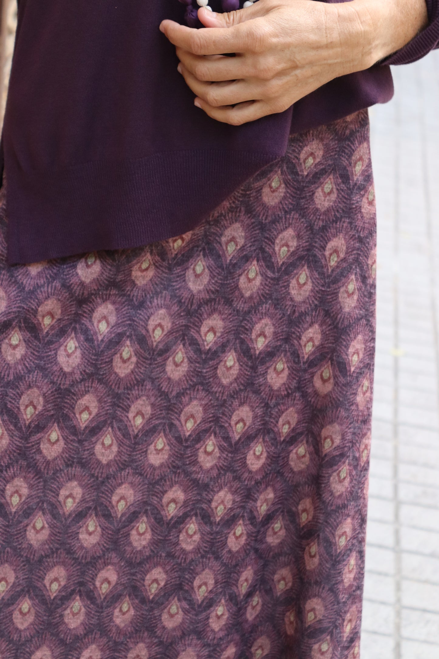 FALDA VIENA BERENJENA