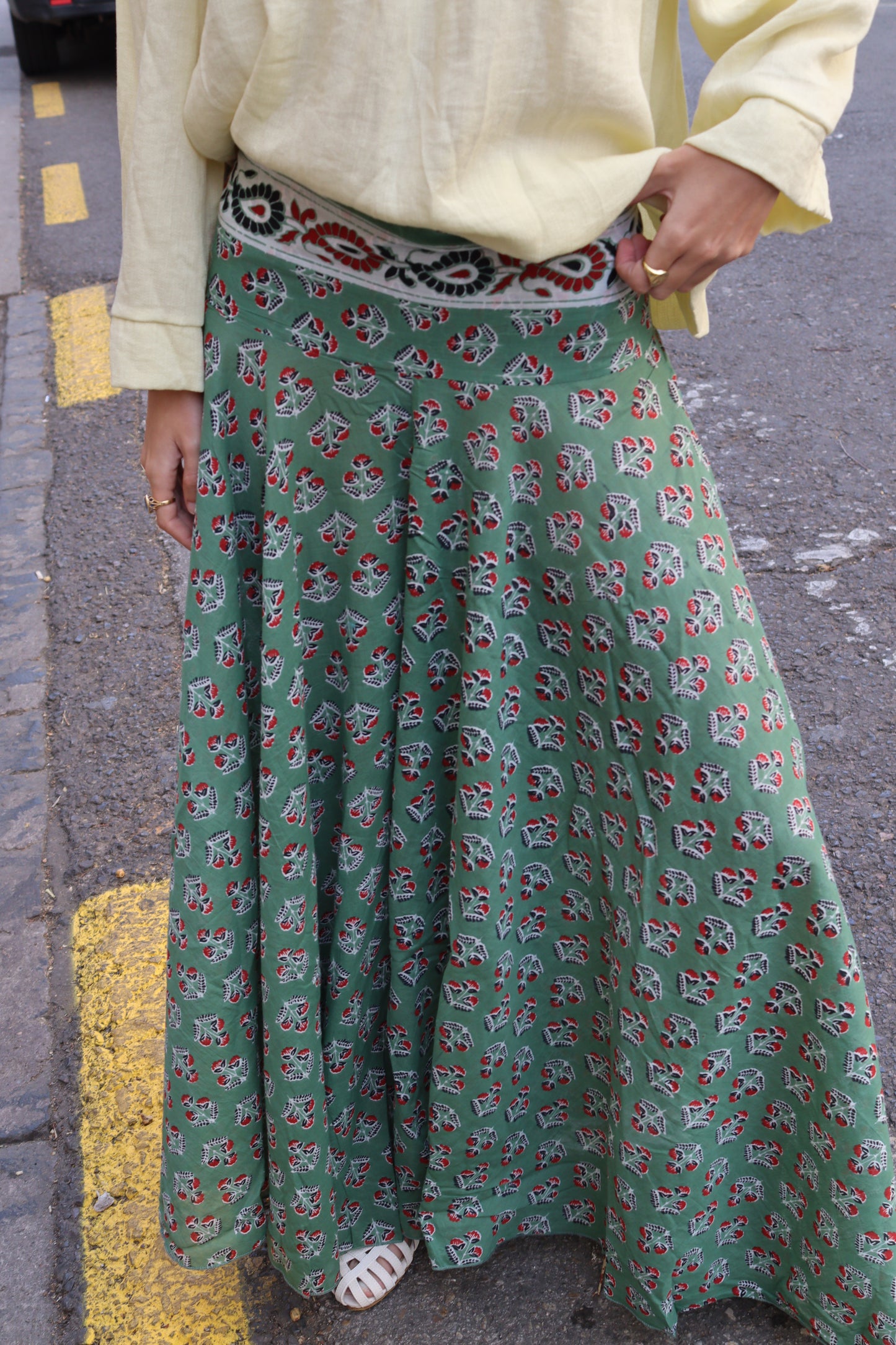 FALDA PANTALÓN ESTAMPADA VERDE