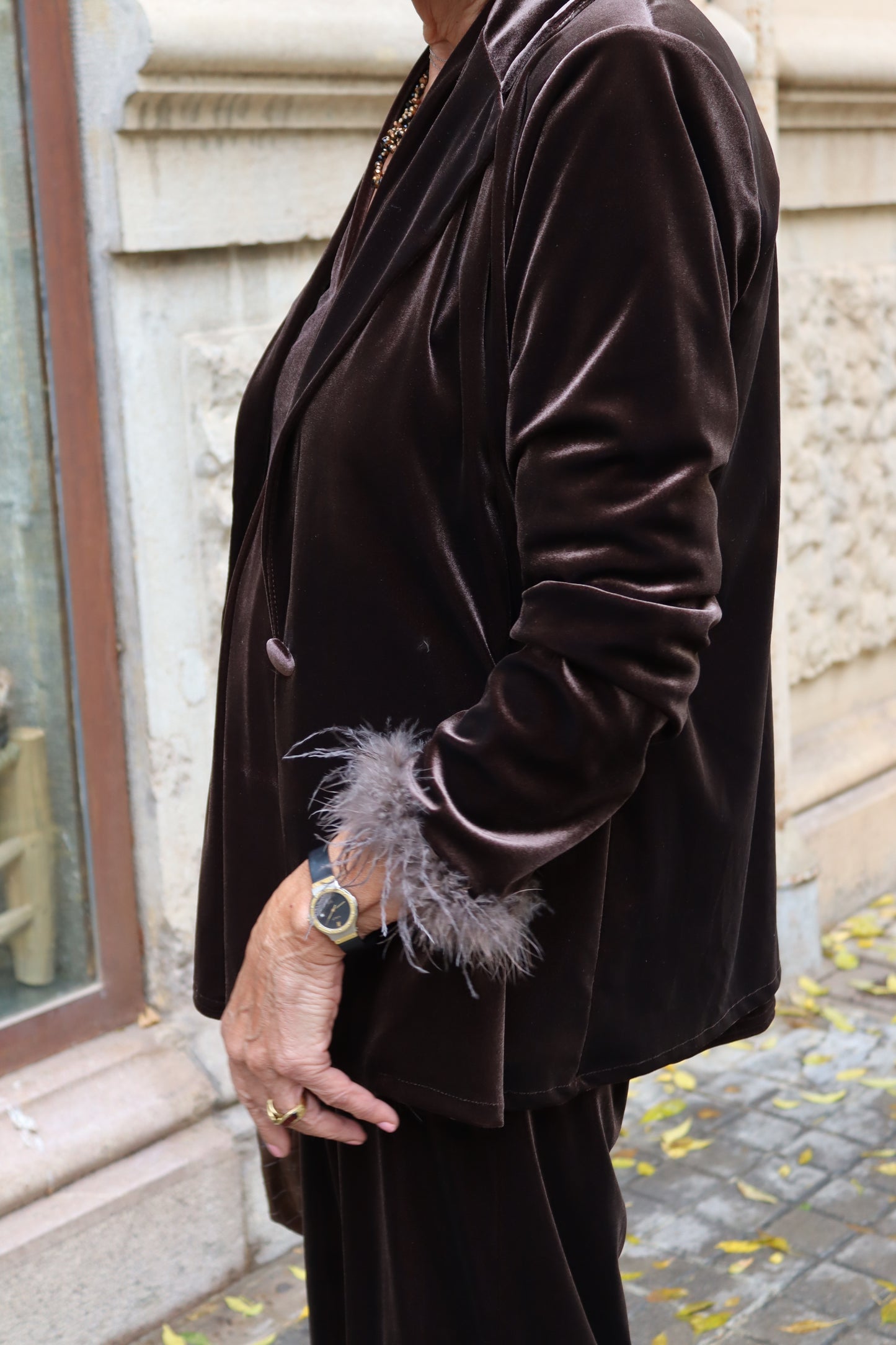 BLAZER TERCIOPELO MARRÓN