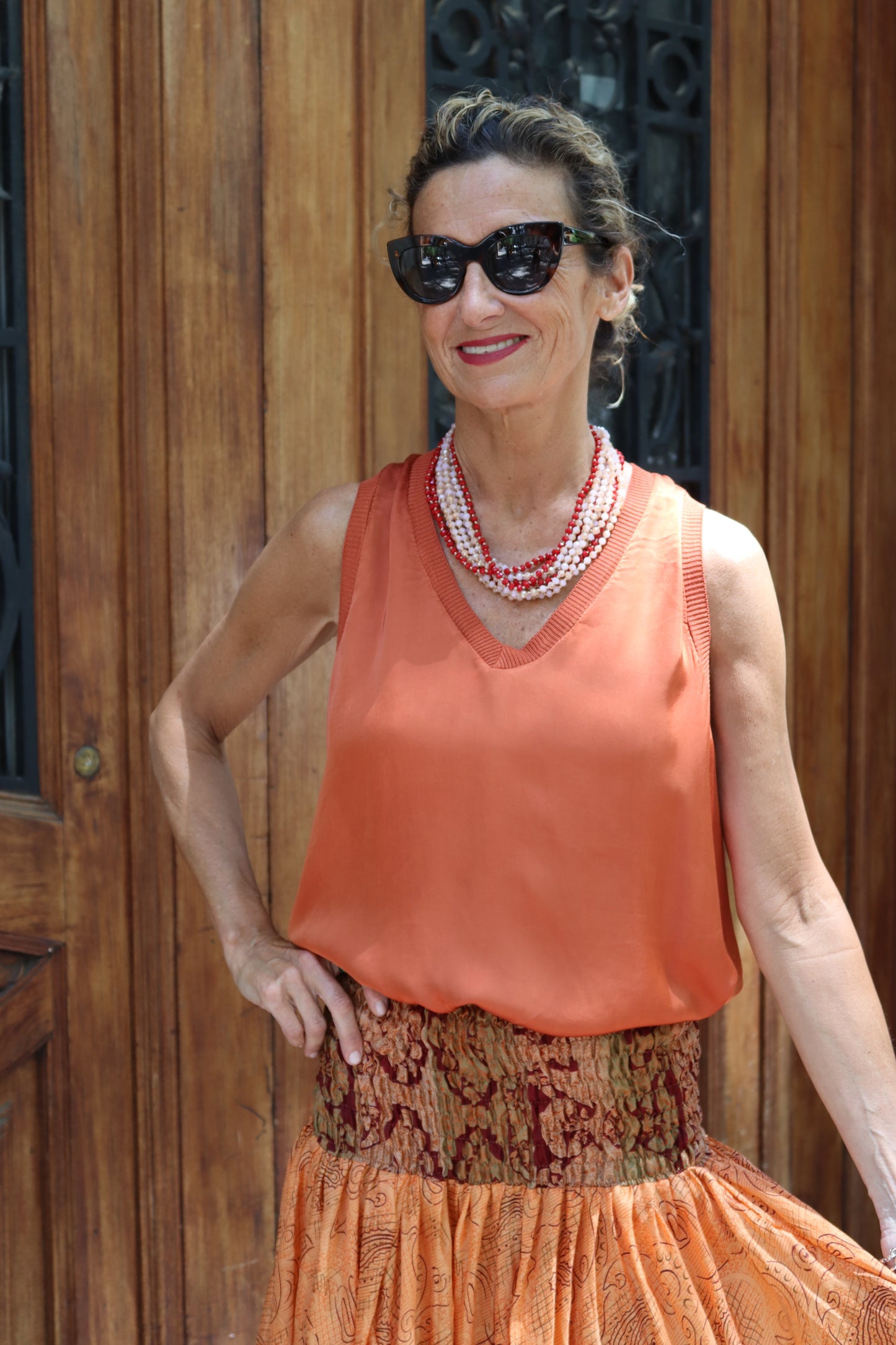 TOP RASO NARANJA
