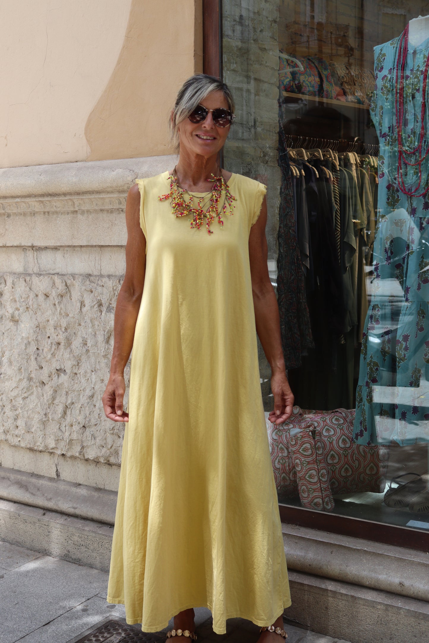 VESTIDO BEA MOSTAZA