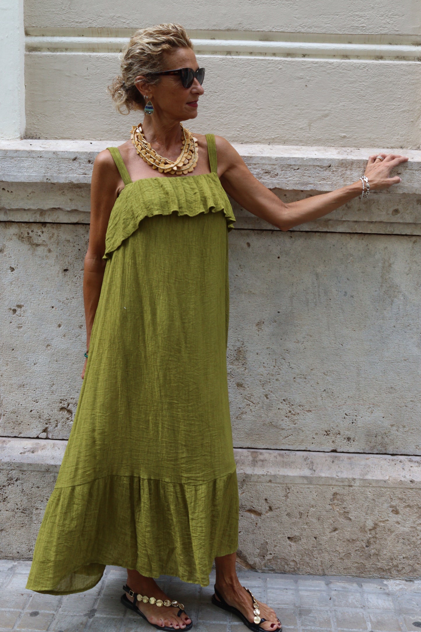 VESTIDO LUNA PISTACHO