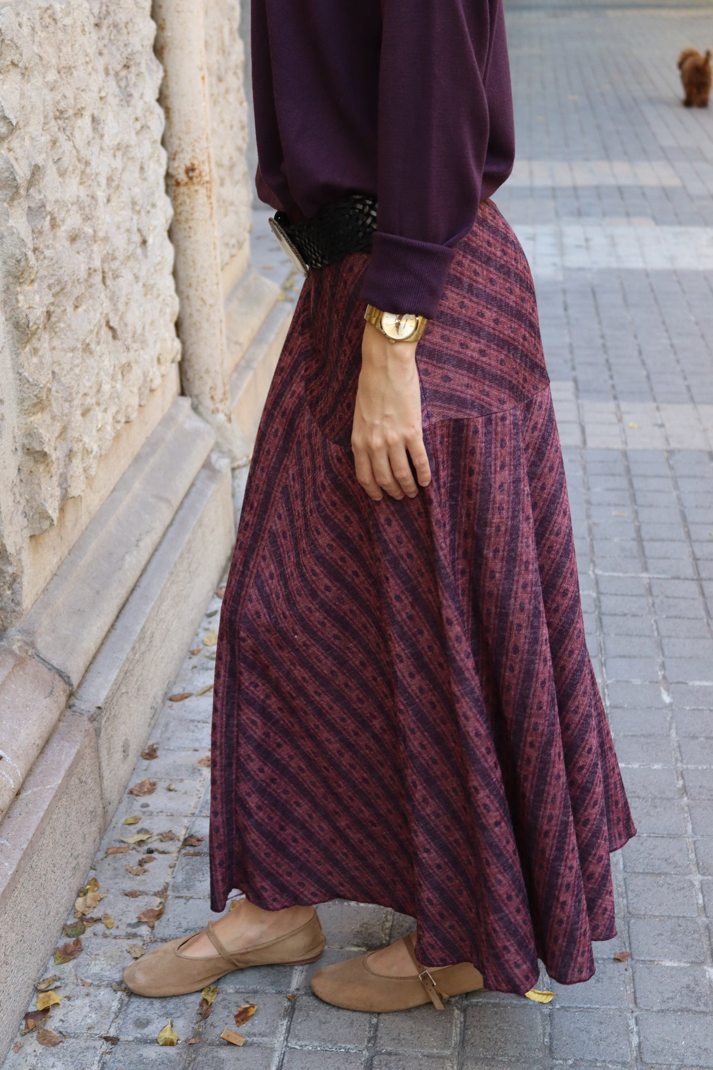 FALDA MARTINA BERENJENA