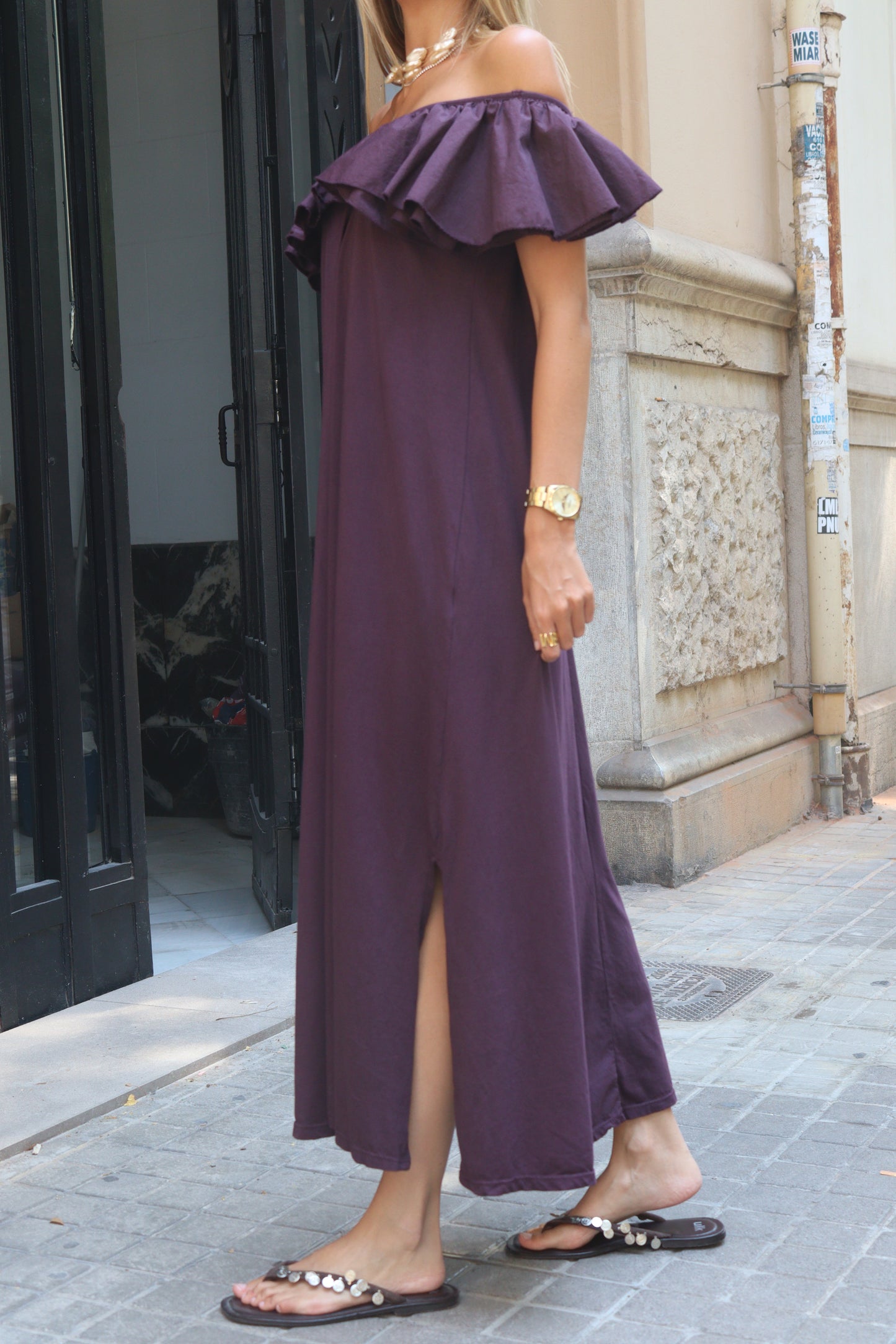 VESTIDO NELA BERENJENA