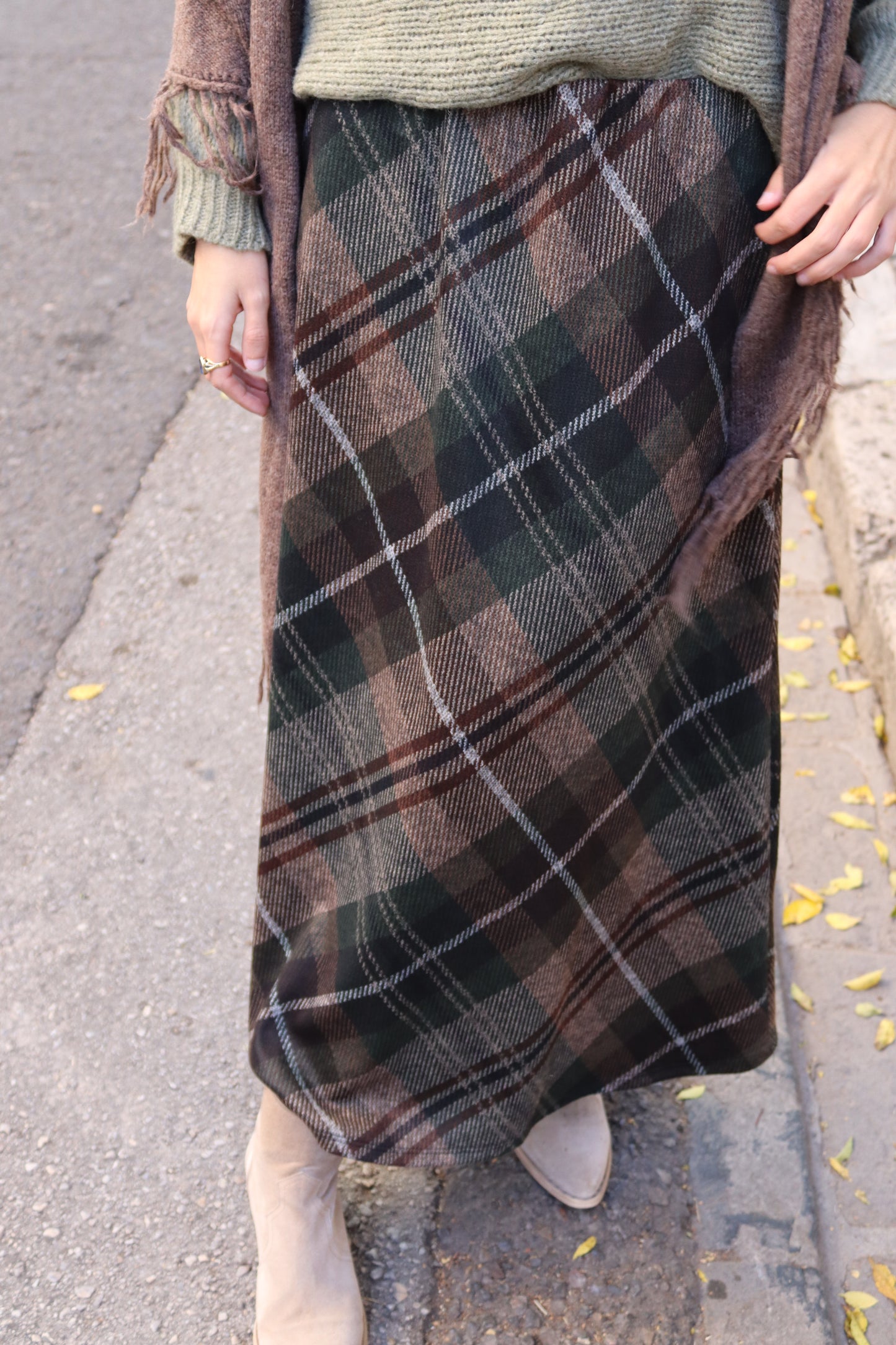 FALDA ESCOCESA VERDE