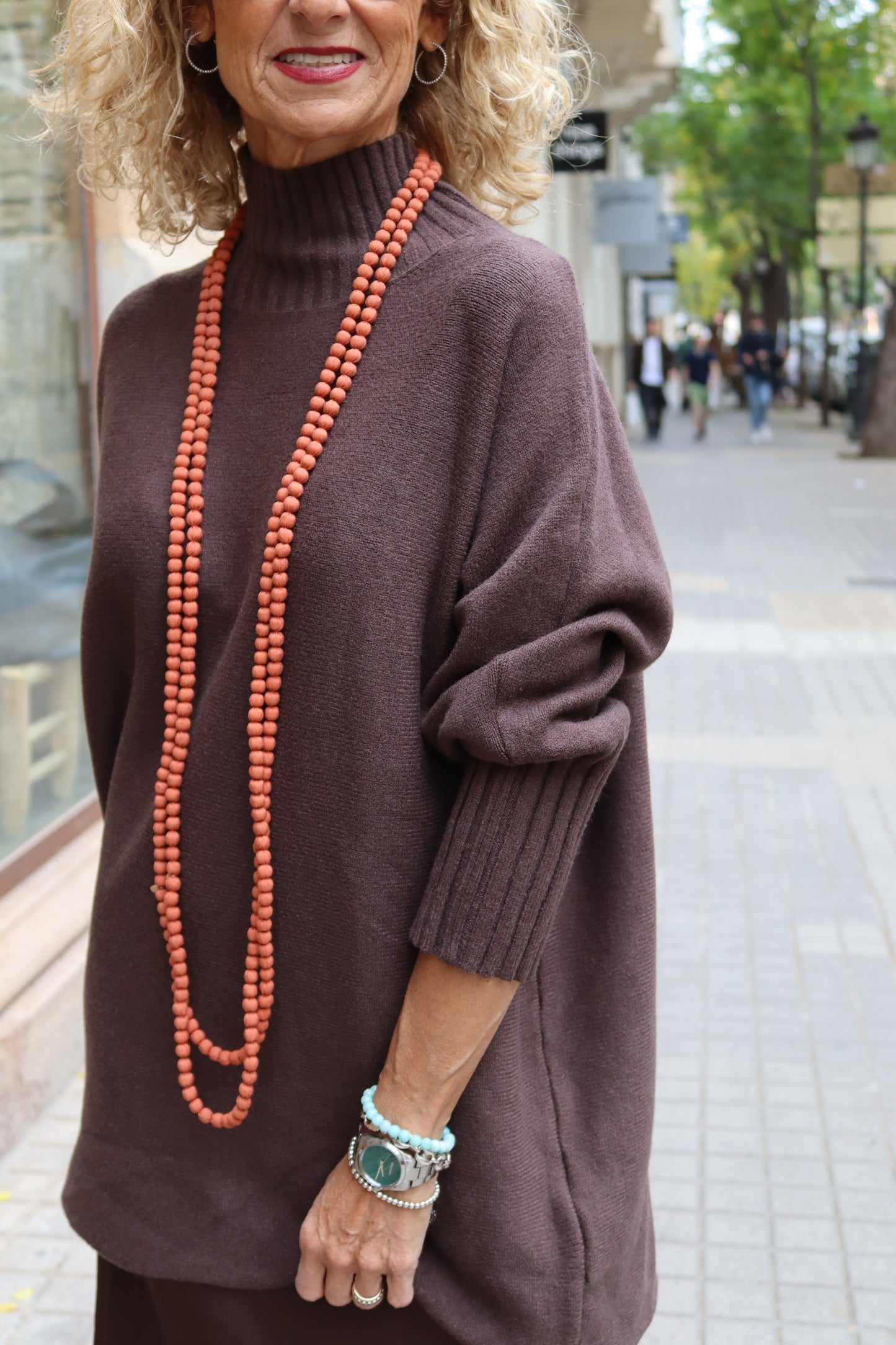 JERSEY VICTORIA LARGO CHOCO