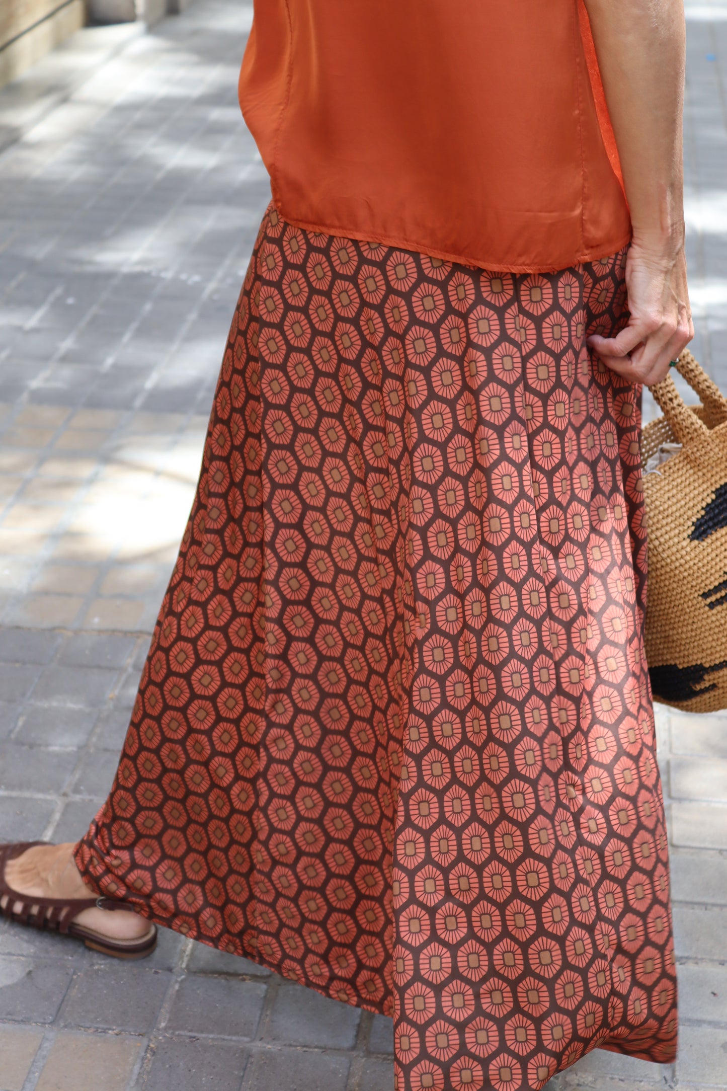 FALDA PILAR TERRACOTA