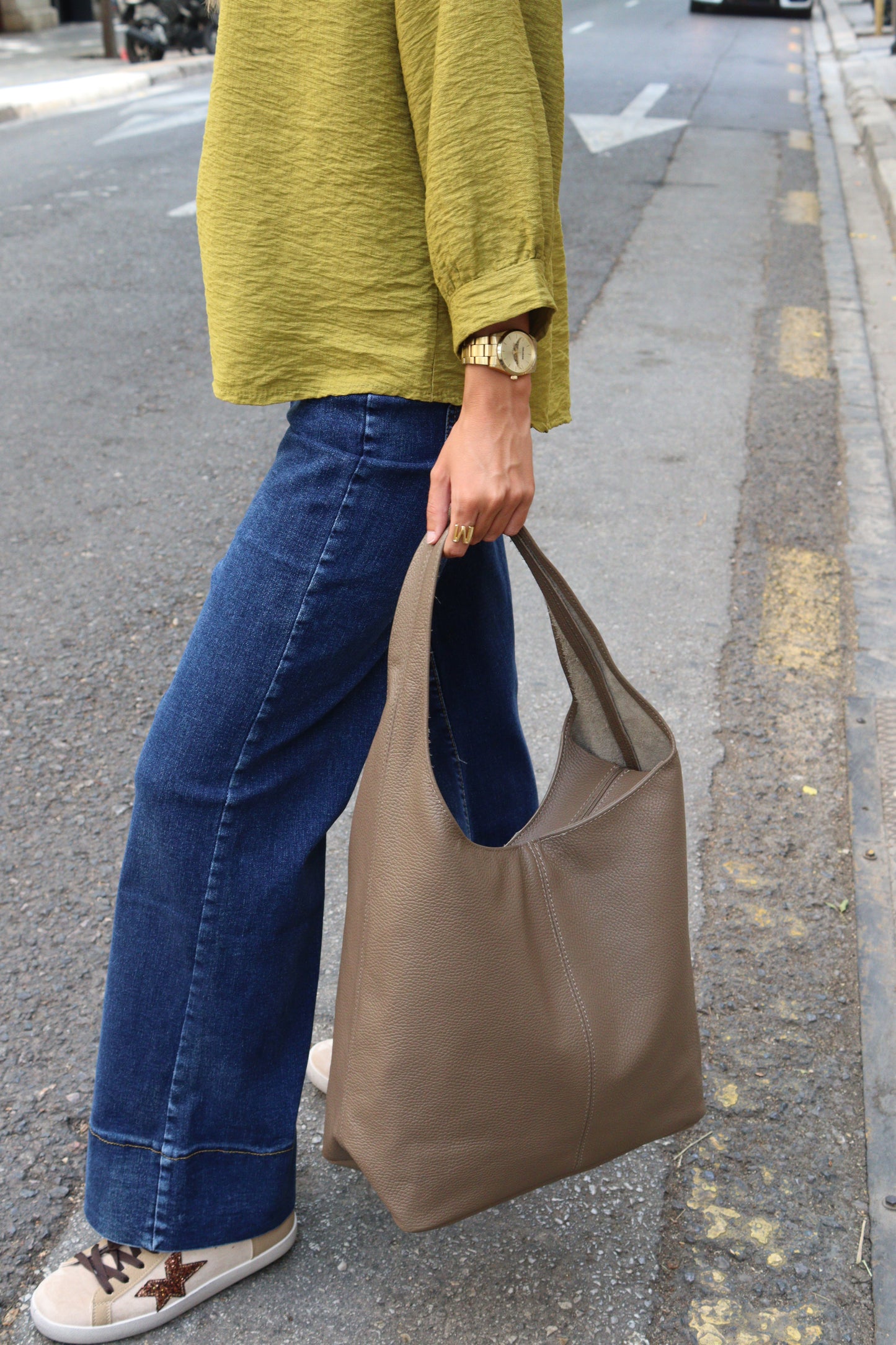 BOLSO SHOPPER PIEL BEIGE