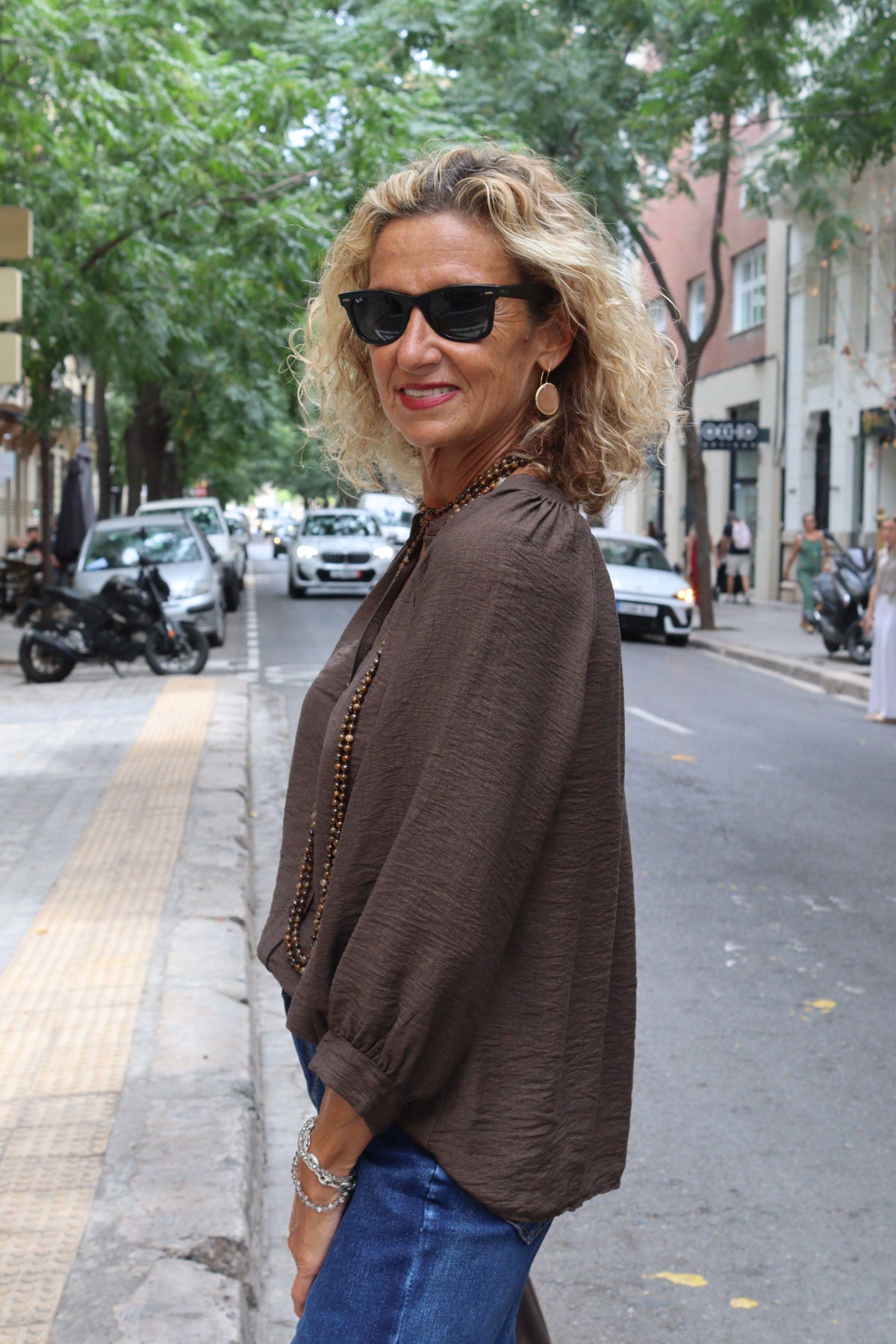 CAMISA LUISA MARRON