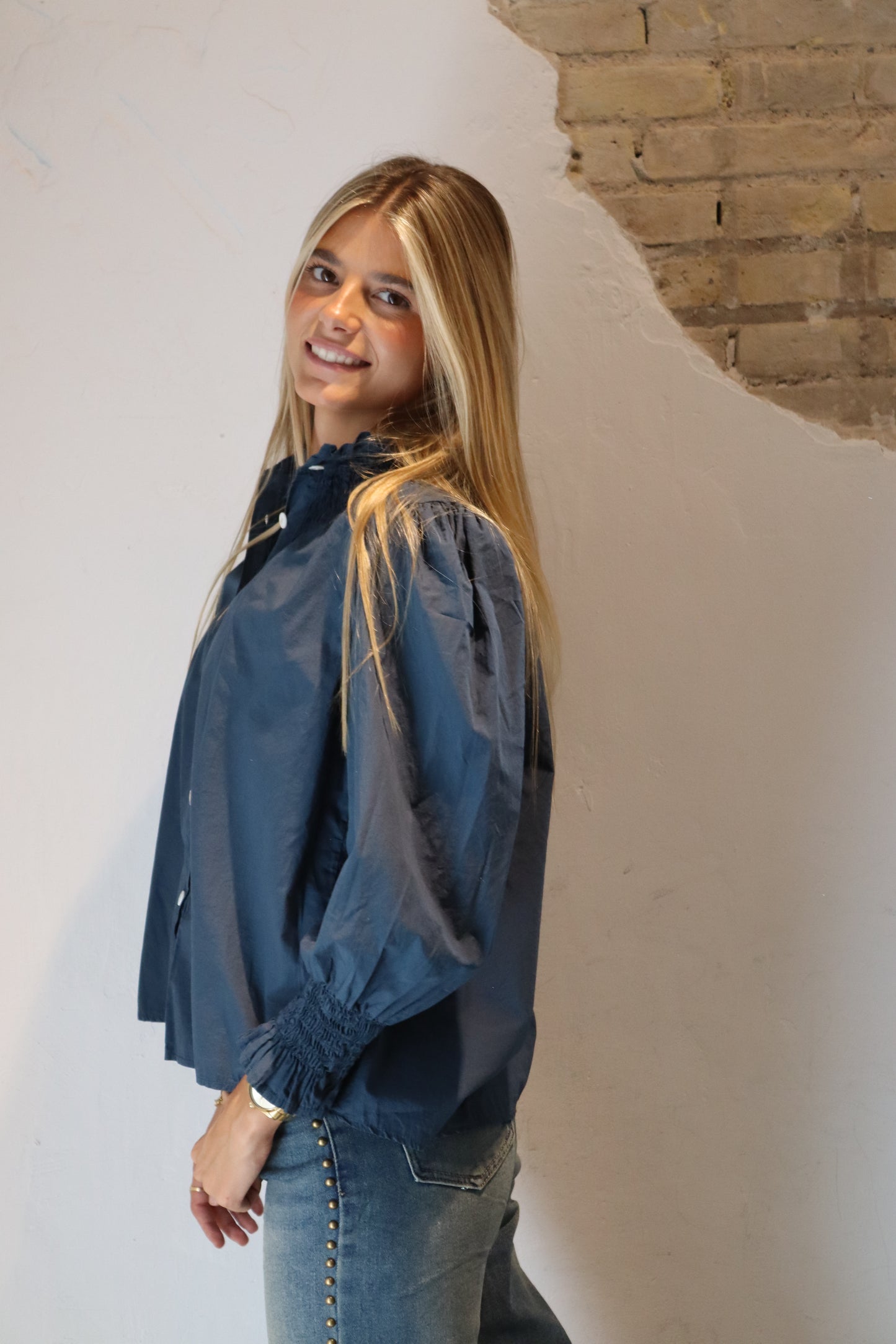 CAMISA CHLOE PETROLEO