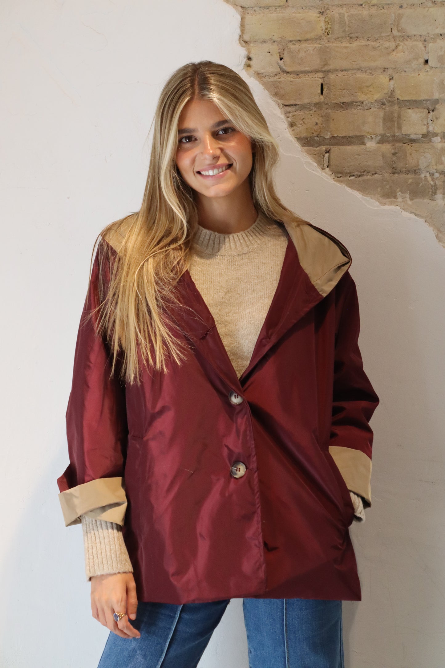 PARKA CAPUCHA VINO