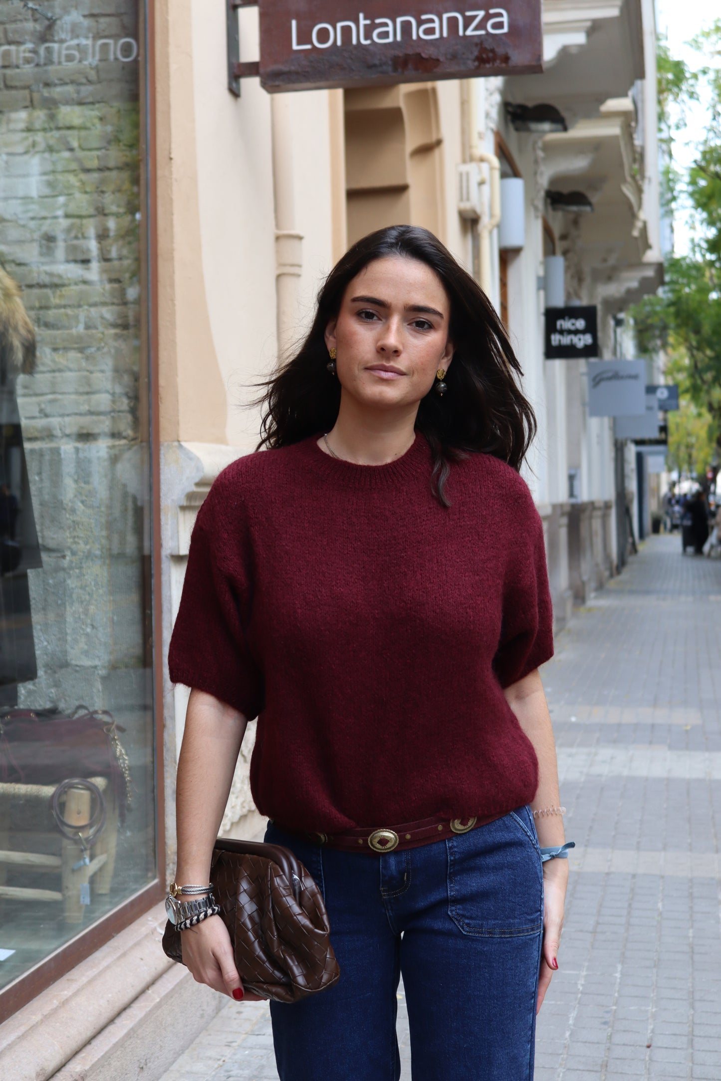 JERSEY MANGA CORTA VINO