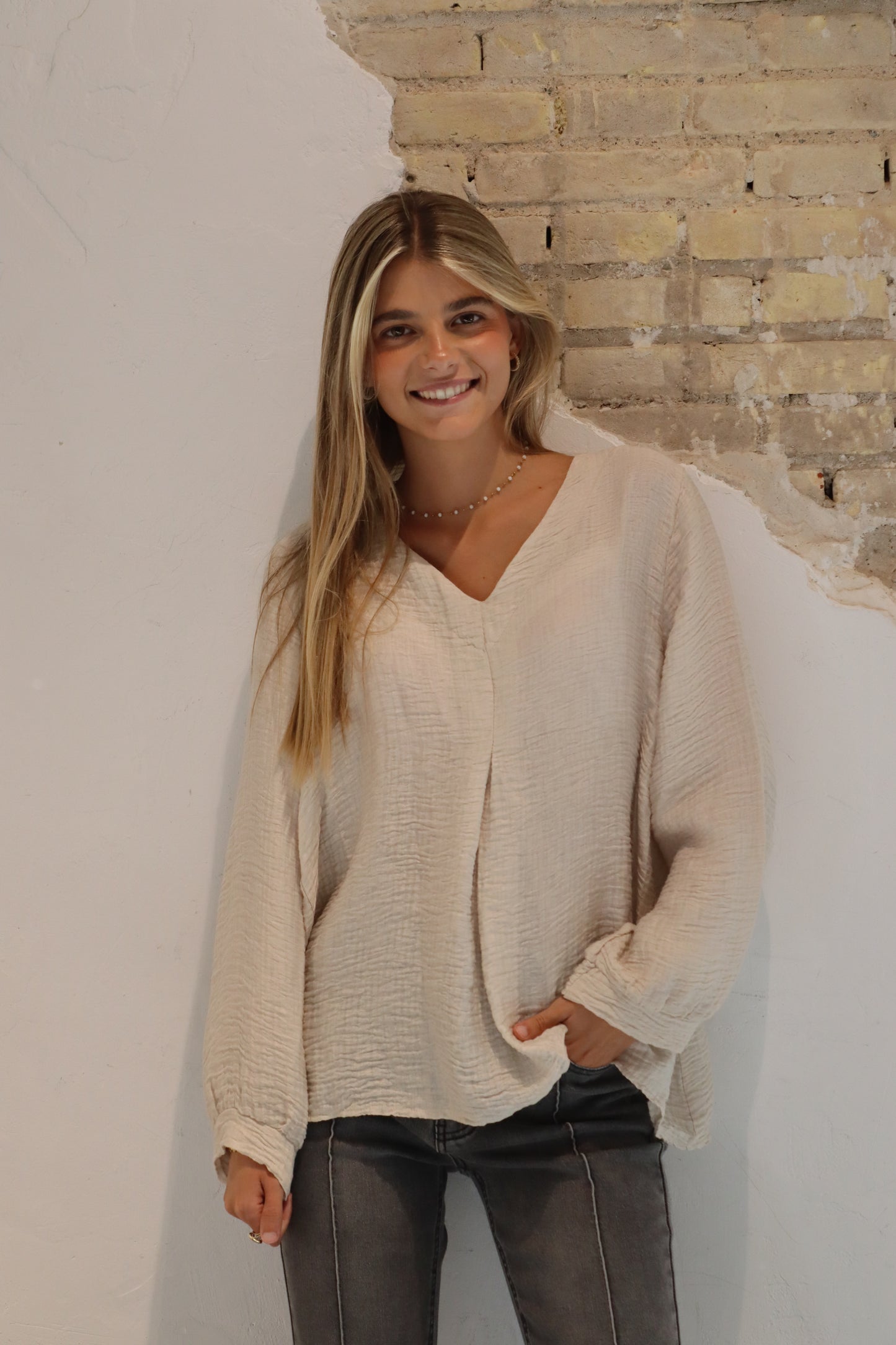 CAMISA CRIS BEIGE