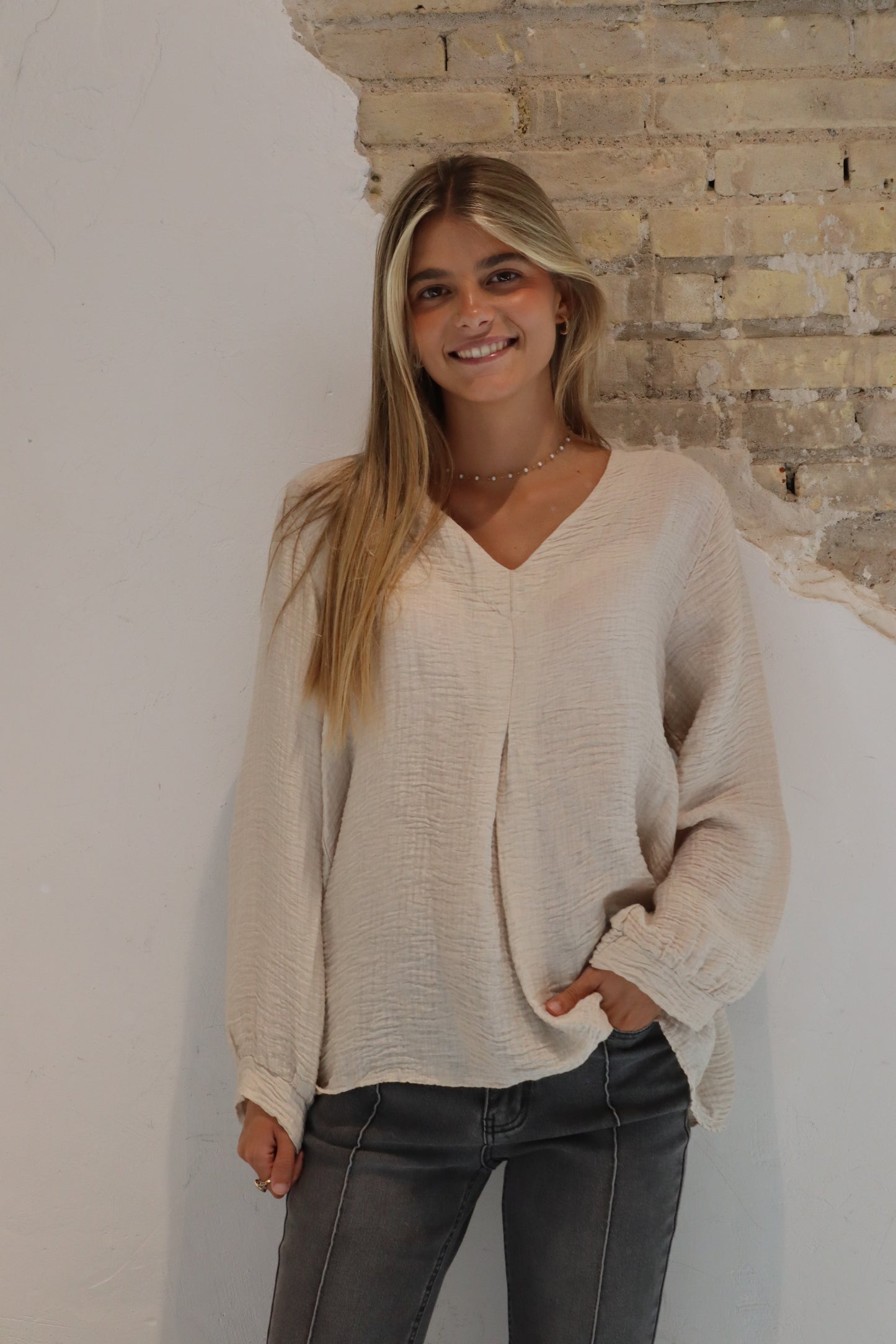 CAMISA CRIS BEIGE