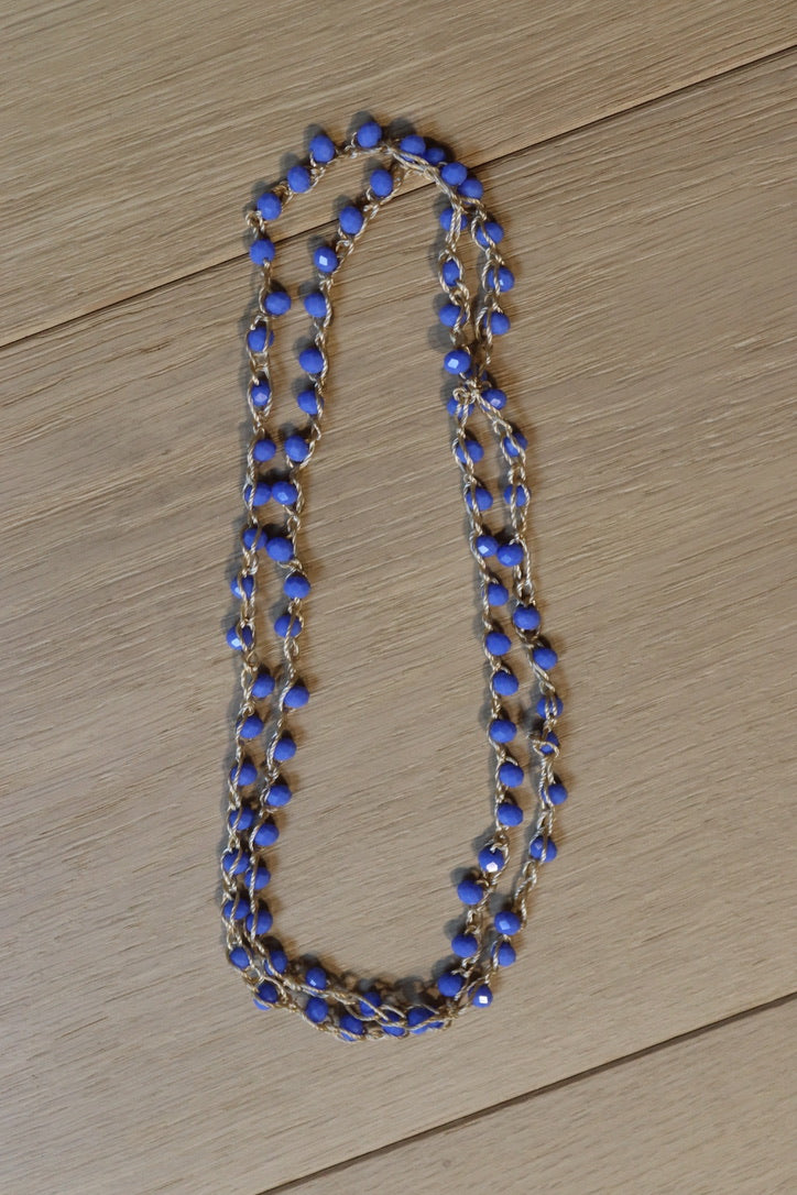 COLLAR TERESA MINI  CORTO AZUL