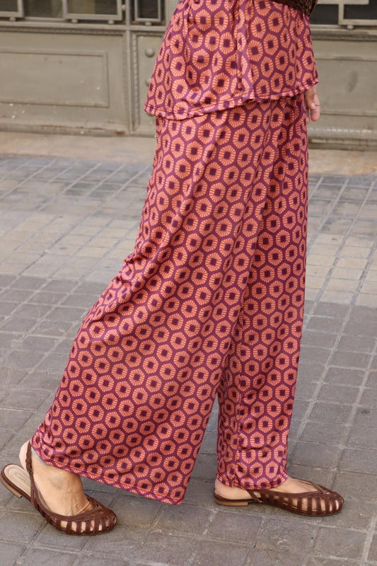 PANTALON PILAR BERENJENA