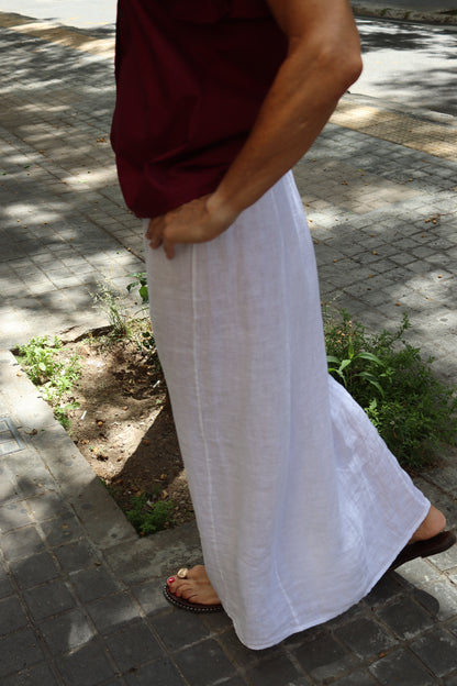 FALDA LINO BLANCA