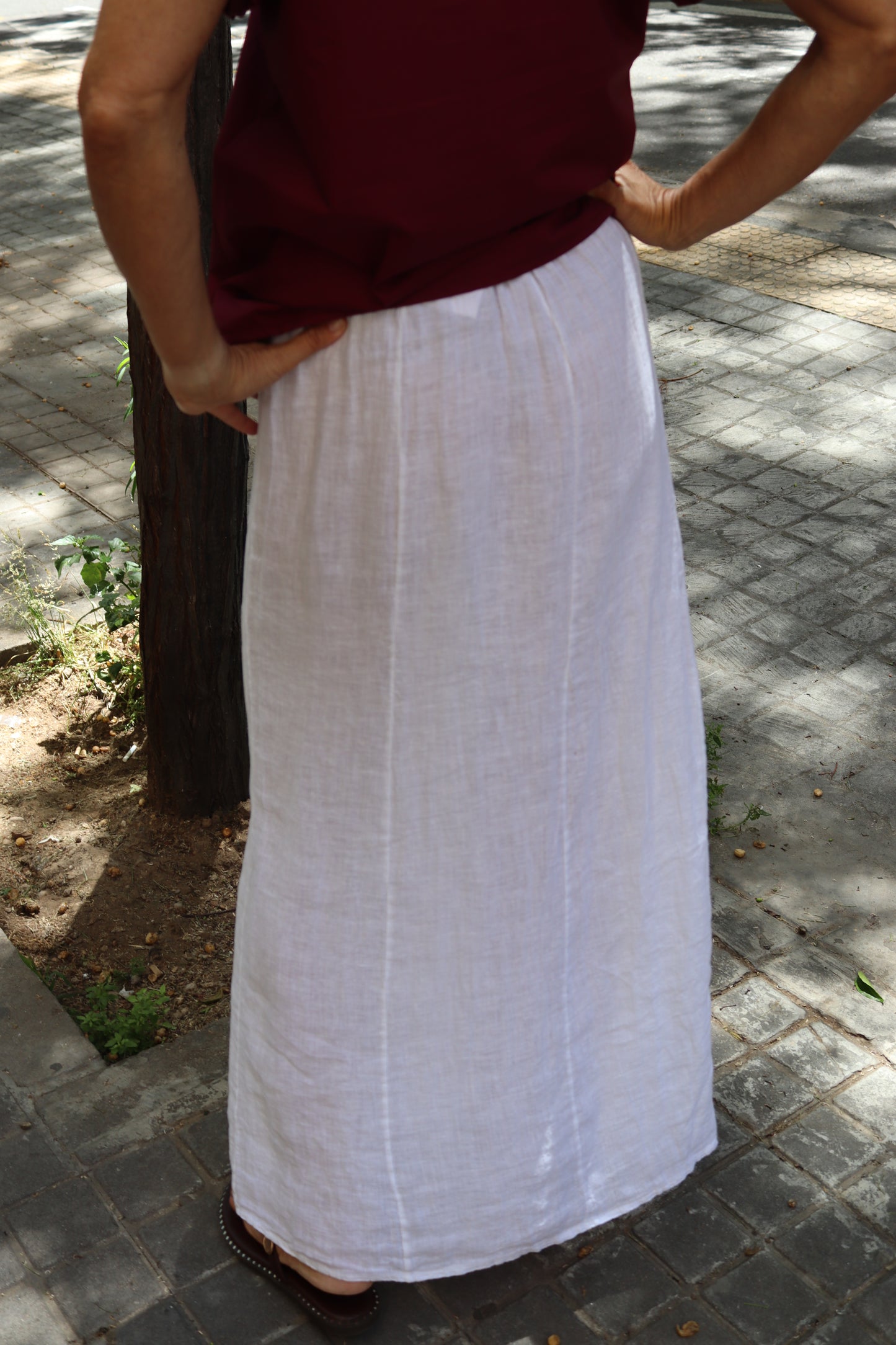 FALDA LINO BLANCA