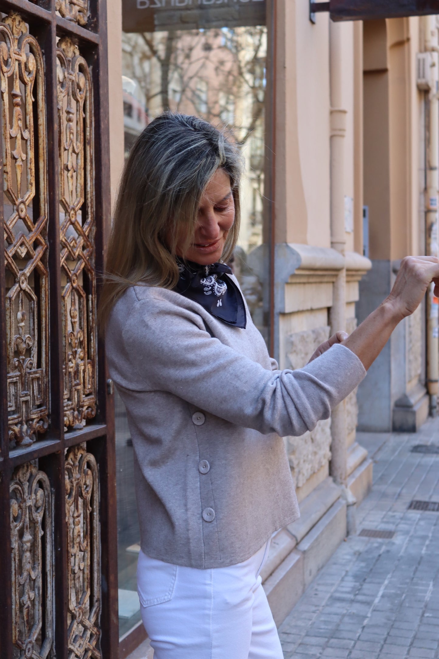 JERSEY BOTONES BEIGE