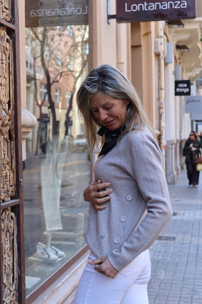 JERSEY BOTONES BEIGE