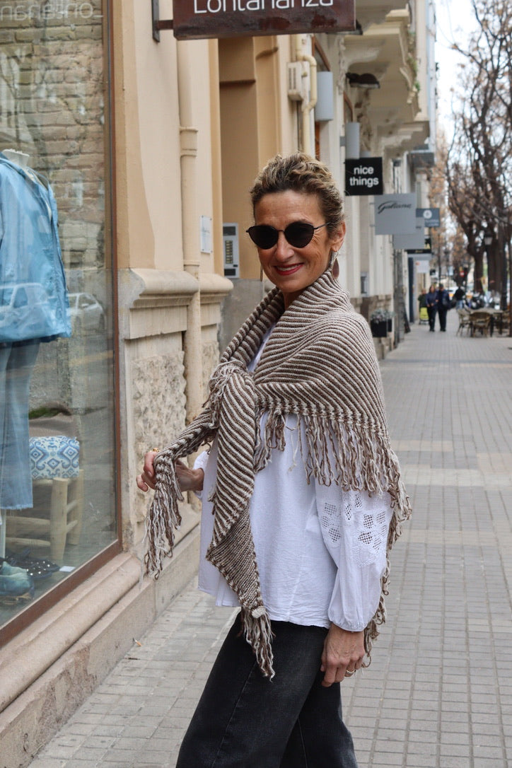 CHAL FLECOS MULTI MARRÓN