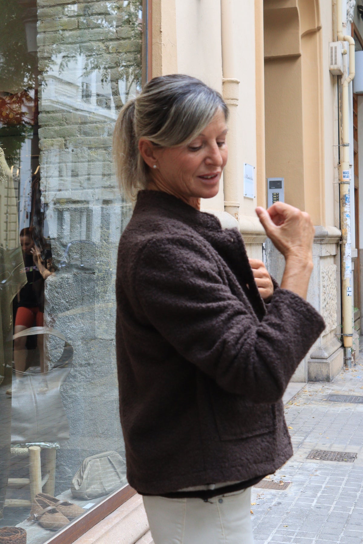 CHAQUETA RIZADA CHOCOLATE