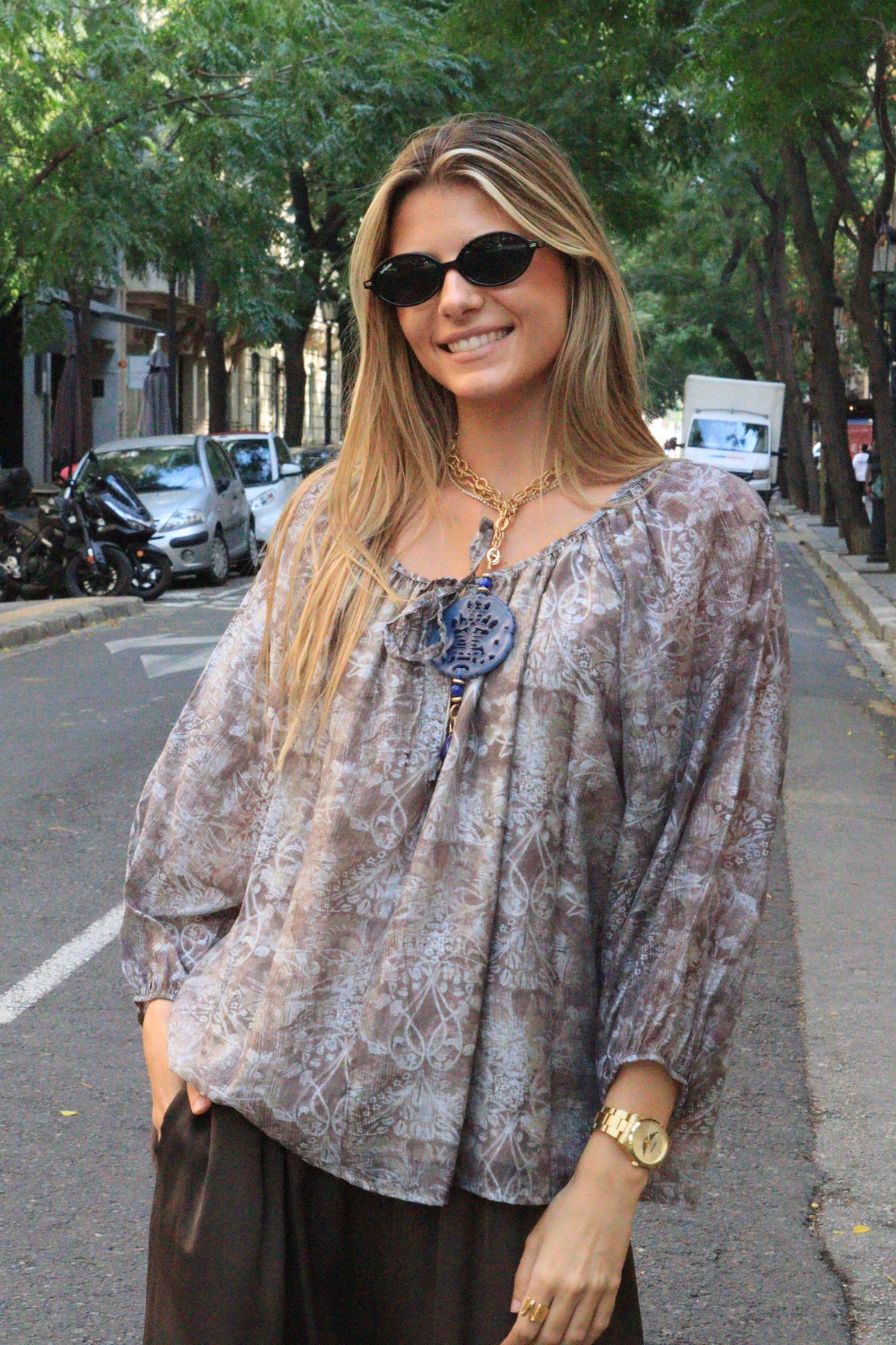 CAMISA SILVIA AZUL