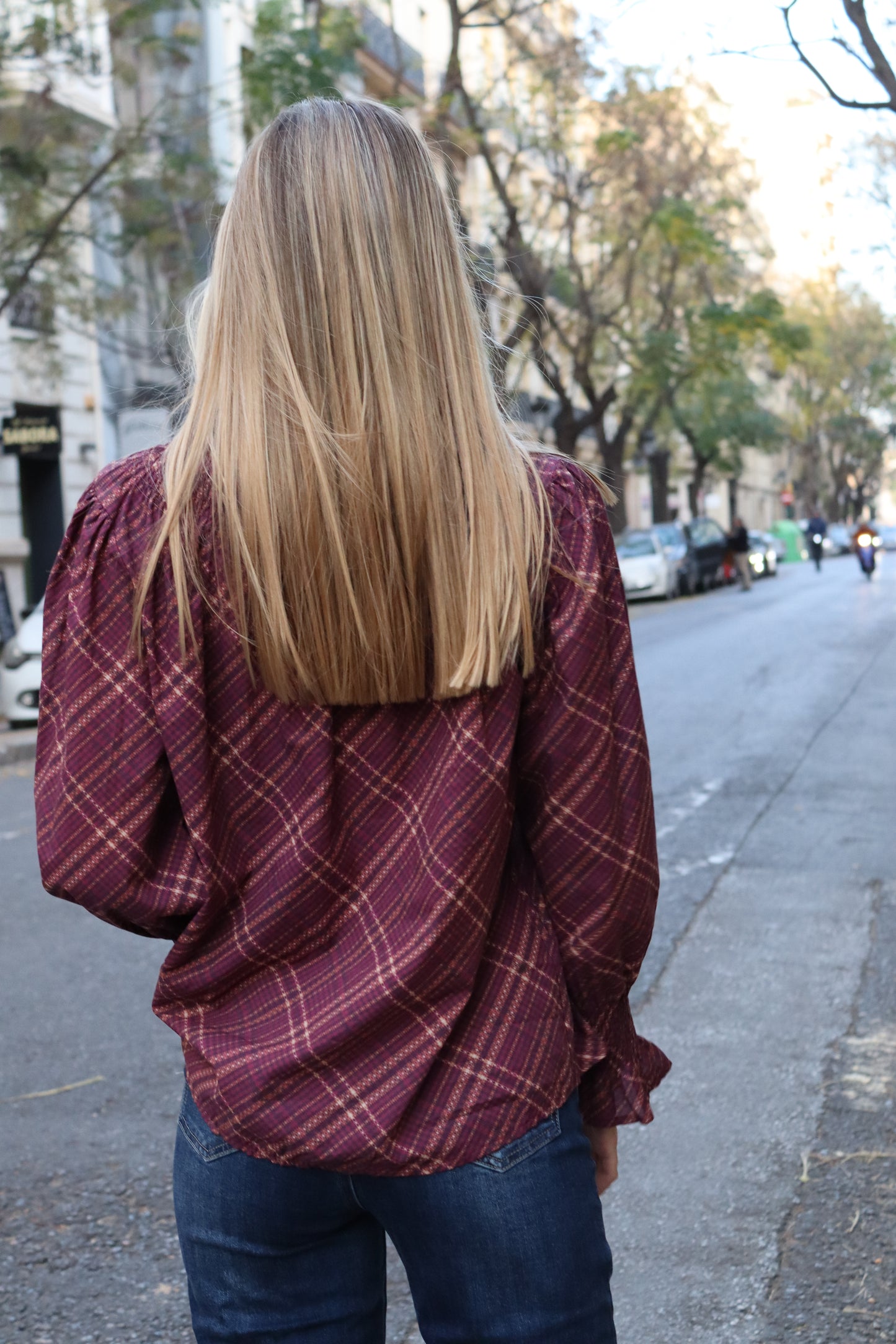 ELENA BURGUNDY SHIRT