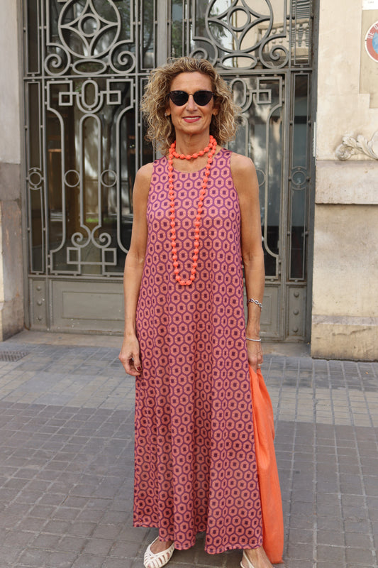 VESTIDO PILAR BERENJENA