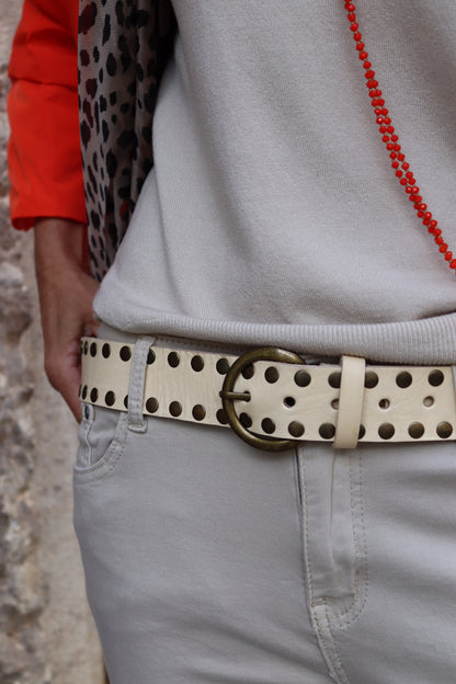 CINTURON MERY BLANCO ROTO