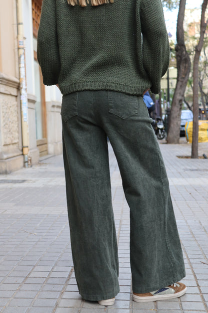 LILLY GREEN CORDUROY PANTS