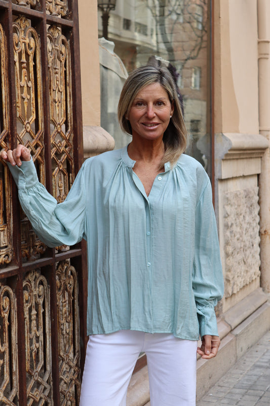 BLUSA SICILIA VERDE AGUA