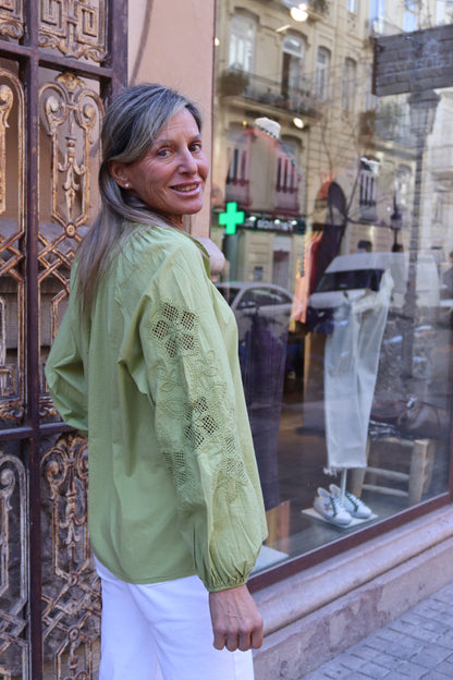 BLUSA MYKONOS PISTACHO