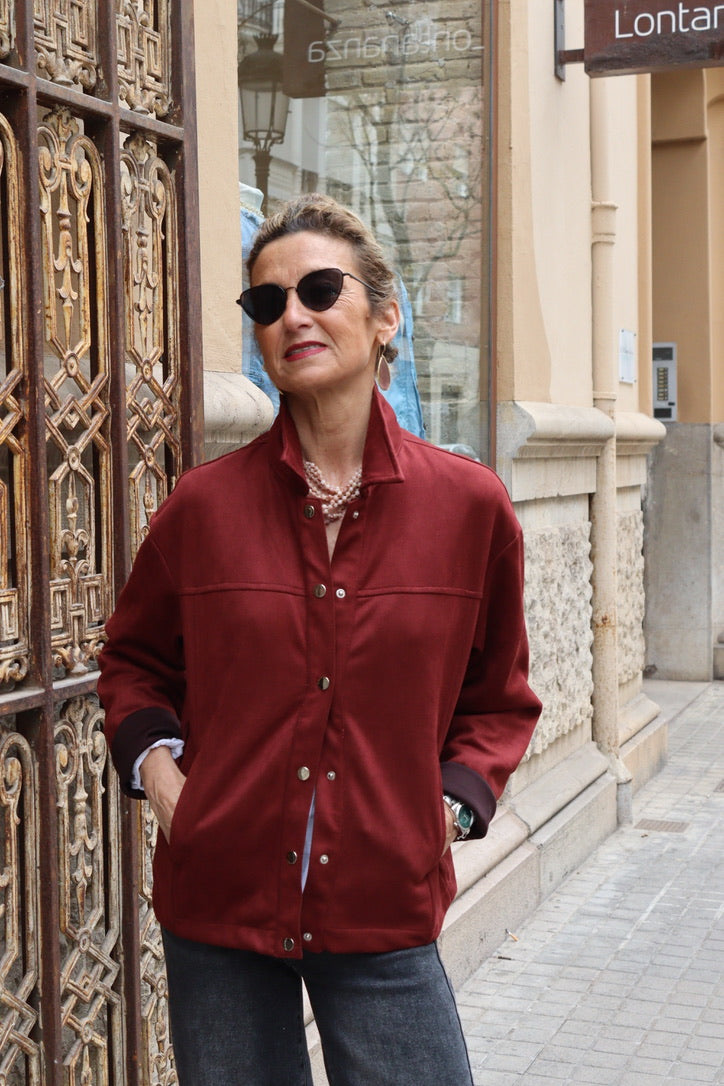 CHAQUETA MILA GRANATE