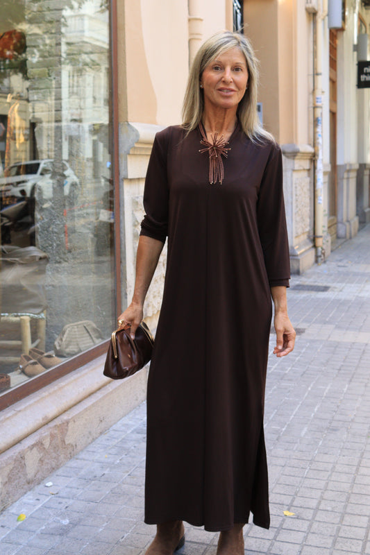 VESTIDO LETICIA CHOCOLATE