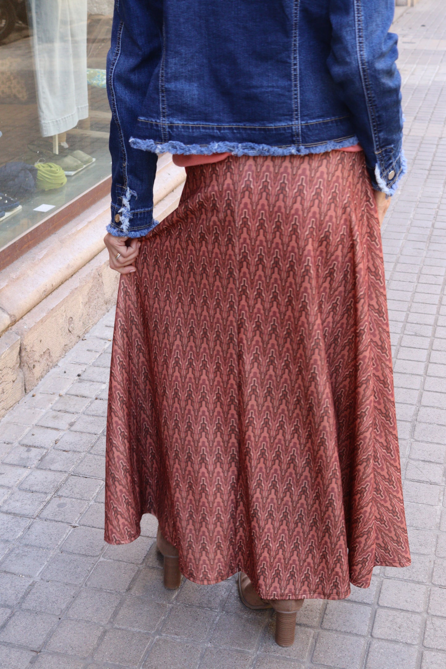 FALDA ZIGZAG ROSA