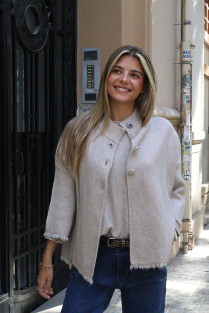 CHAQUETA VICTORIA TOPO CLARO