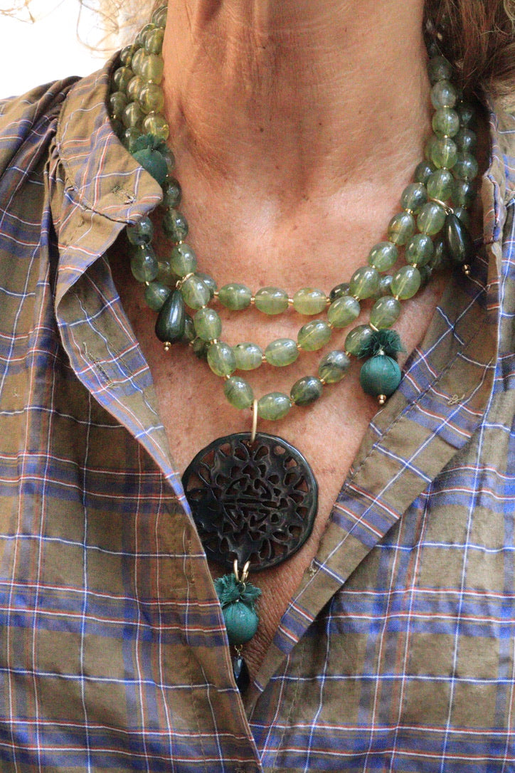 COLLAR JAIPUR CORTO VERDE