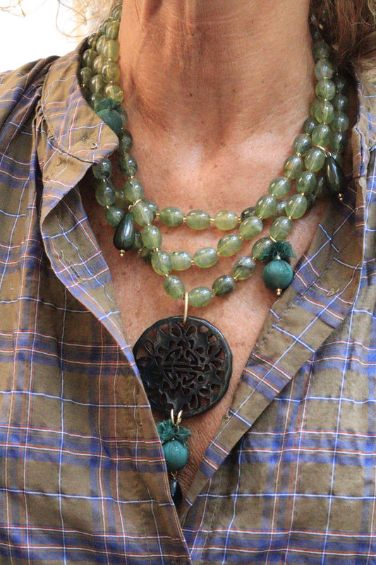 COLLAR JAIPUR CORTO VERDE