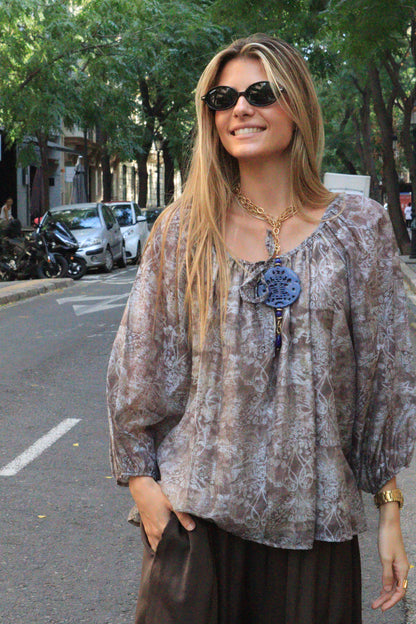 CAMISA SILVIA AZUL